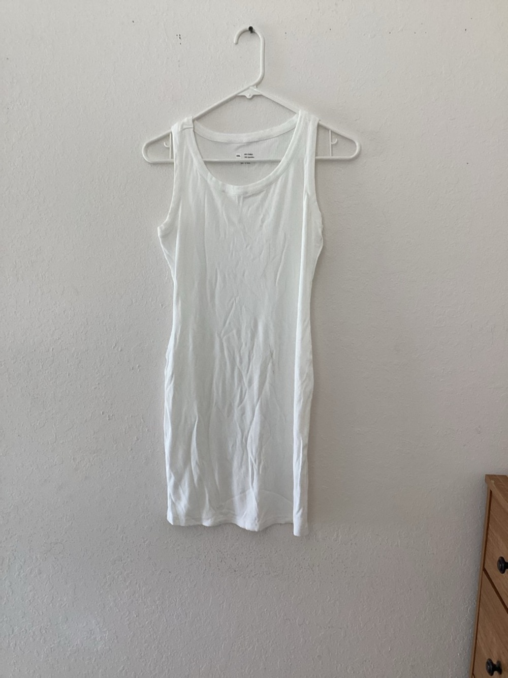 White Sleeveless Tank Dress